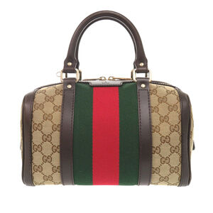 Pre-Loved Gucci Small GG Canvas Web Joy Boston Bag